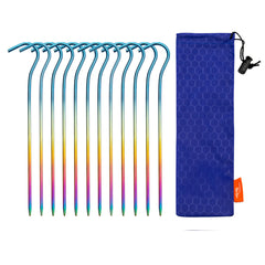 TiTo Titanium tent stake 8pc/12pcs 3.0mm Colorful Titanium alloy Outdoor Camping