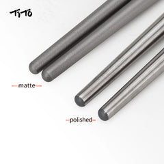 TiTo Outdoor Camping Tableware Titanium Alloy 6mm / 7mm  Hollow Chopsticks for Hiking