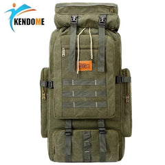 Outdoor 80L Backpack Tactical Military Camping Hiking Backpack Men Canvas Travel