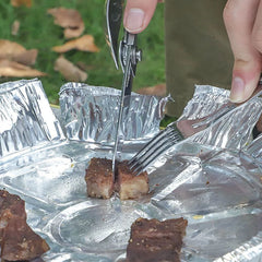 Multifunctional EDC folding outdoor tableware camping portable meal knife fork spoon