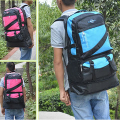 60L Waterproof Men Nylon Backpack Travel Pack Sports Bag Pack Outdoor Mountaineering
