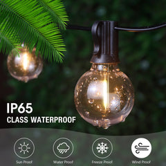 10/25 G40 LED Bulb Lamp Solar Power String Light 5M/7.5M Solar Fairy Garden Light