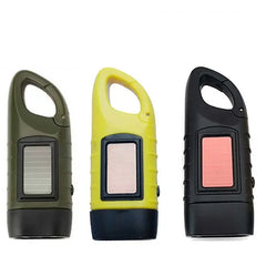 LED Solar Hand Crank Dynamo Solar Powered Rechargeable LED Camping Emergency