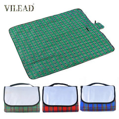 Vilead Folding Waterproof Picnic Mat Lightweight Cushion with Moisture-proof Plaided