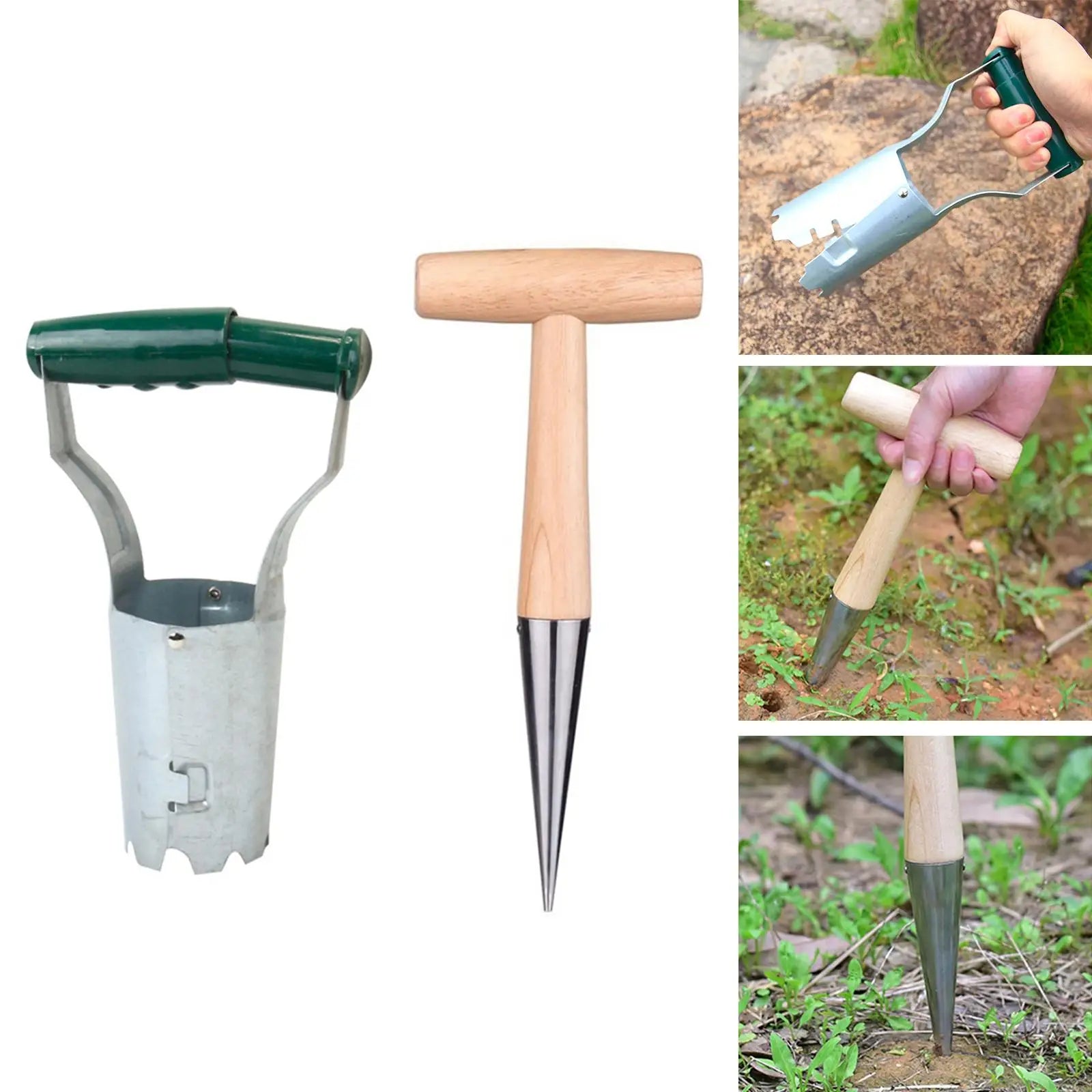 2Pcs/Set Planting Seeds and Bulb Tools Hand Digger Soil Insertion Seedling Remover