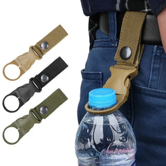 Webbing Buckle Hook Water Bottle Holder Clip Outdoor Military Nylon EDC Climb Carabiner