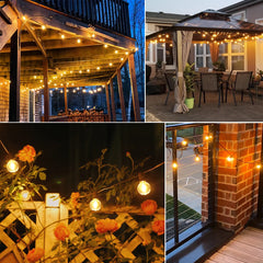 10/25 G40 LED Bulb Lamp Solar Power String Light 5M/7.5M Solar Fairy Garden Light