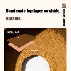 MOBI GARDEN Exquisite Embossing Craftsmanship Camping Cowhide Gas Tank Cover