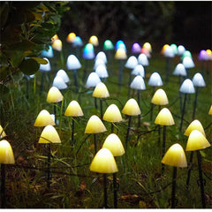 LED Outdoor Solar Mushroom Lights Waterproof Landscape Christmas Garland Fairy