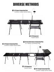 WESTTUNE Camping IGT Tactical Table with Accessories Lightweight Multifunctional