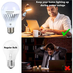 Smart 7W E27 B22 LED 220V Bulb Rechargeable Dimmable Emergency LED Lamp Camping