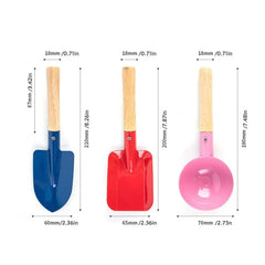 Kids Candy Color Garden Tools Mini Metal Trowel with Wooden Handle Gardening Tools