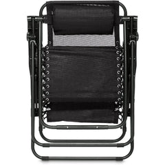 Outdoor Textilene Adjustable Zero Gravity Folding Reclining Lounge Chair with Pillow