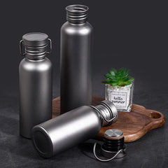 New Pure Titanium Sports Water Bottle Large Capacity Outdoor Travel Camping