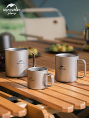 Naturehike Outdoor Titanium Water Cup Camping Portable Anti scalding and cold