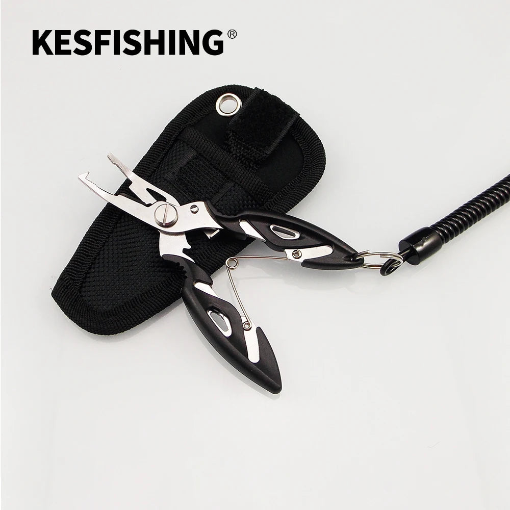KESFISHING Fishing Multifunctional Plier Camping Secure Pliers Clip Lip Grips Fishing